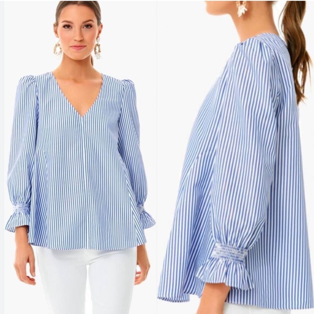 Tuckernuck Blue Stripe Easton Blouse